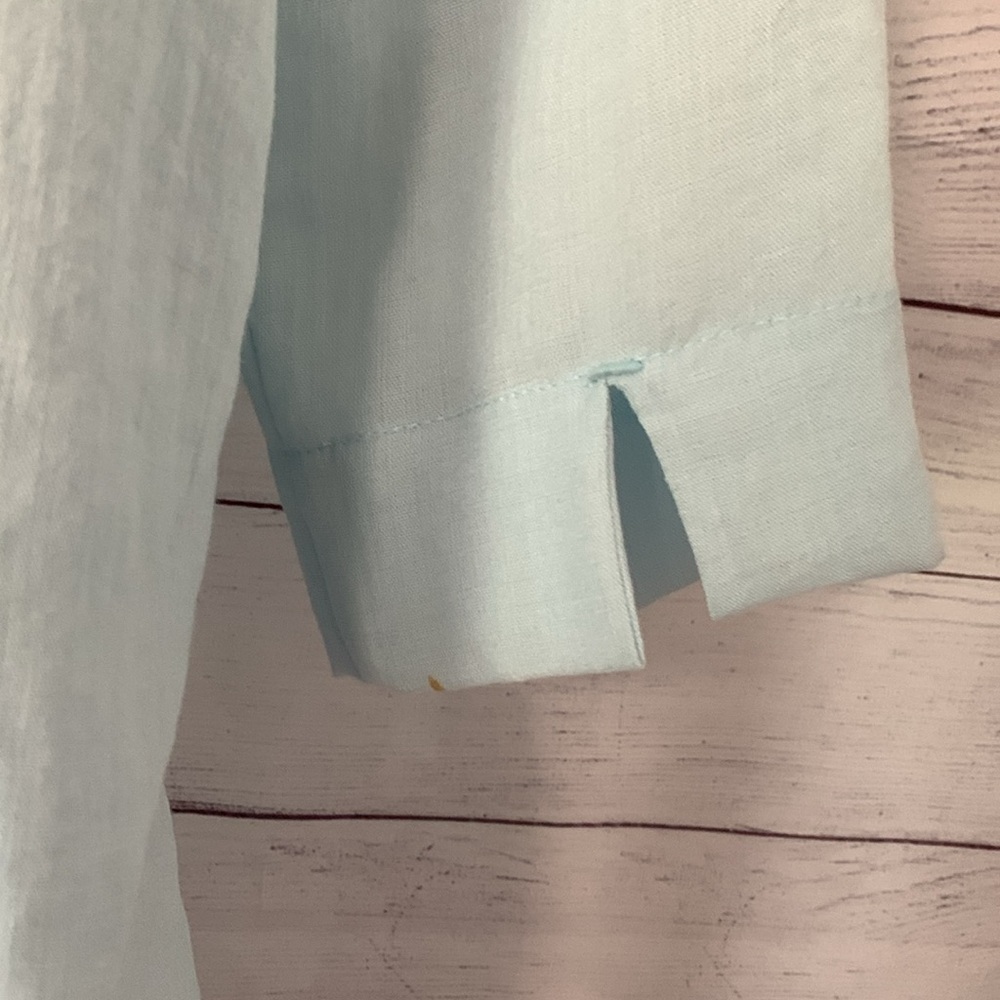 Fridaze Linen 100% Linen Collared Button-Down Lig… - image 4